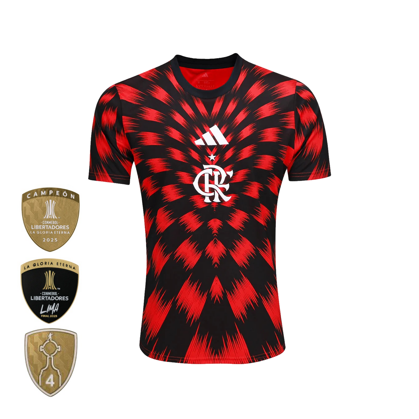 Camisa Flamengo Pré-Jogo 25/26 - Vermelha e Preta