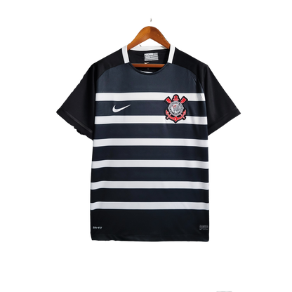 Camisa Corinthians Fora 14/15 - Versão Retrô Preta e Branca