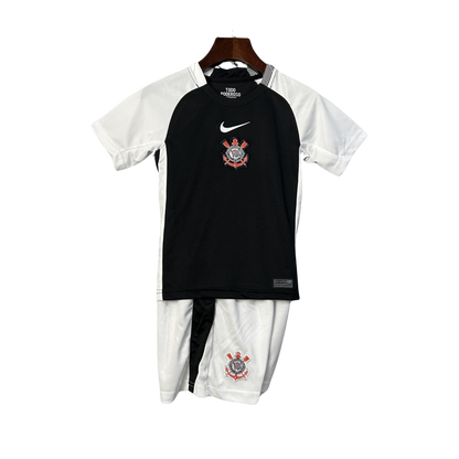 Conjunto Infantil Corinthians Fora 25/26 - Preto