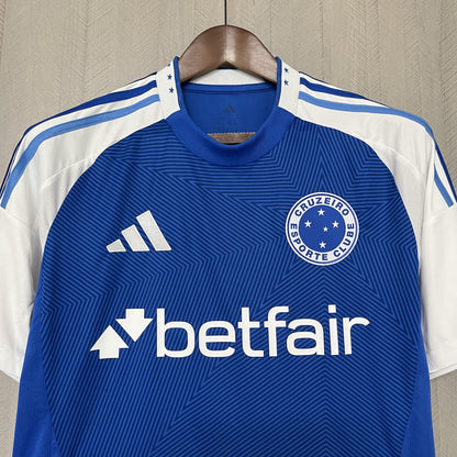 Camisa Cruzeiro Titular 25/26 - Azul e Branco