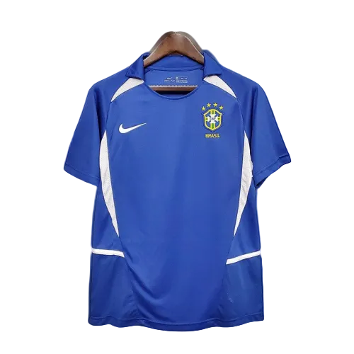 Camisa Brasil Fora 2002/03 - Versão Retrô Azul