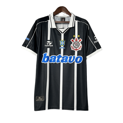 Camisa Corinthians 99/00 - Versão Retrô Preto e Branco Batavo