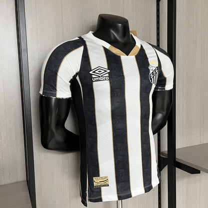 Camisa Santos Fora 2024/25 - Versão Jogador Preto e Branco