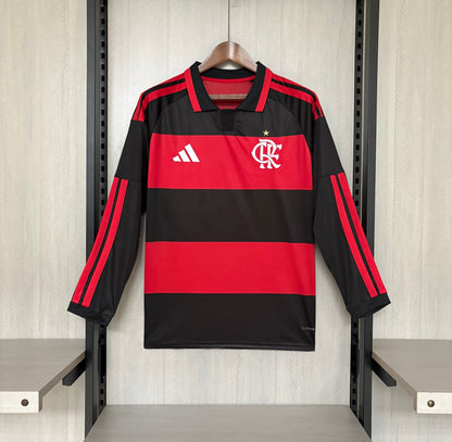 Camisa CRF Home 26/27 Manga Longa - Preta e Vermelha