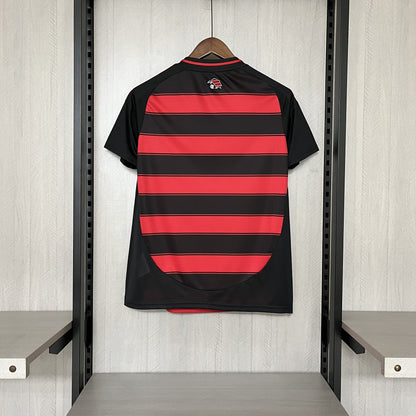 Camisa Flamengo Titular 25/26 - Feminina Baby Look Vermelha e Preta