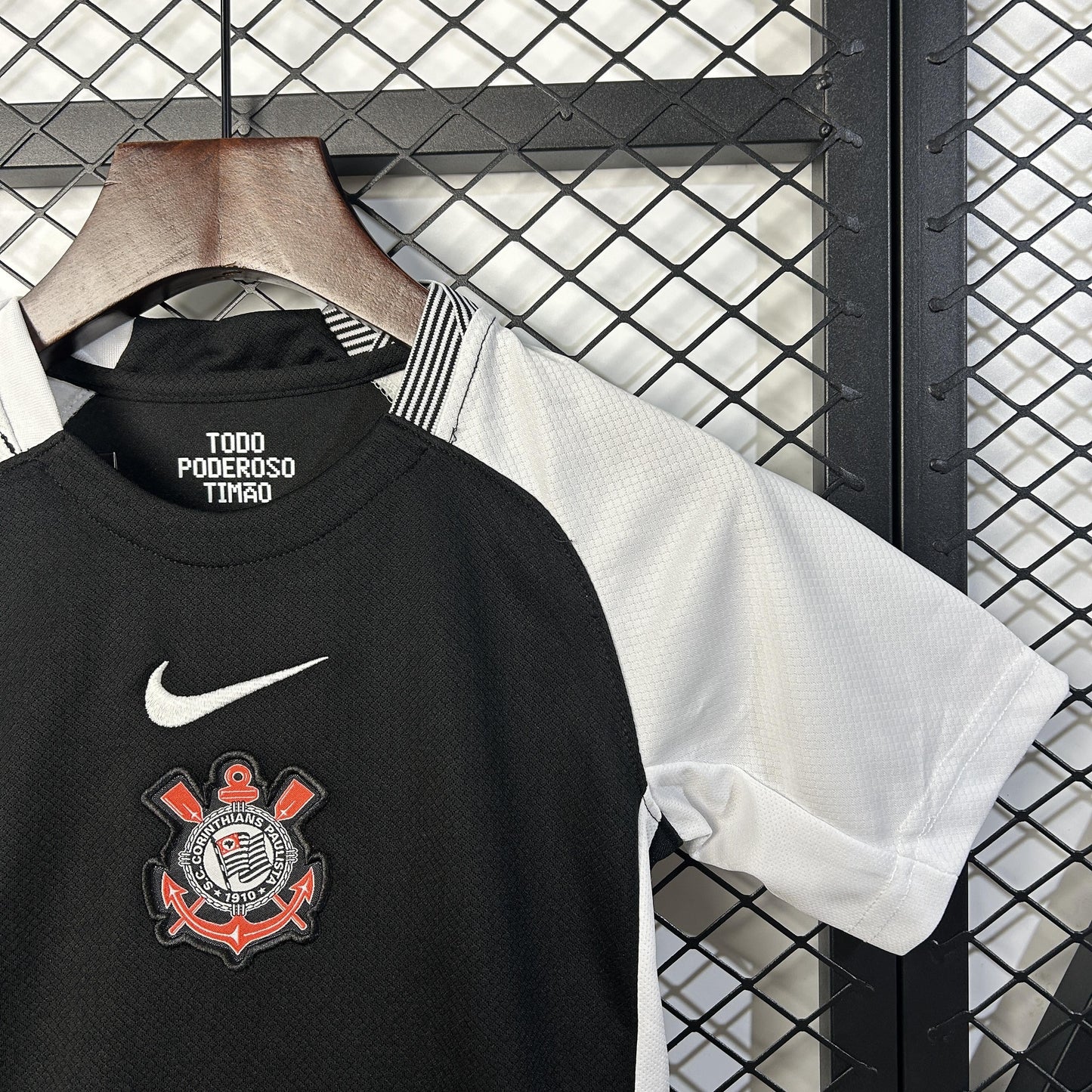Conjunto Infantil Corinthians Fora 25/26 - Preto