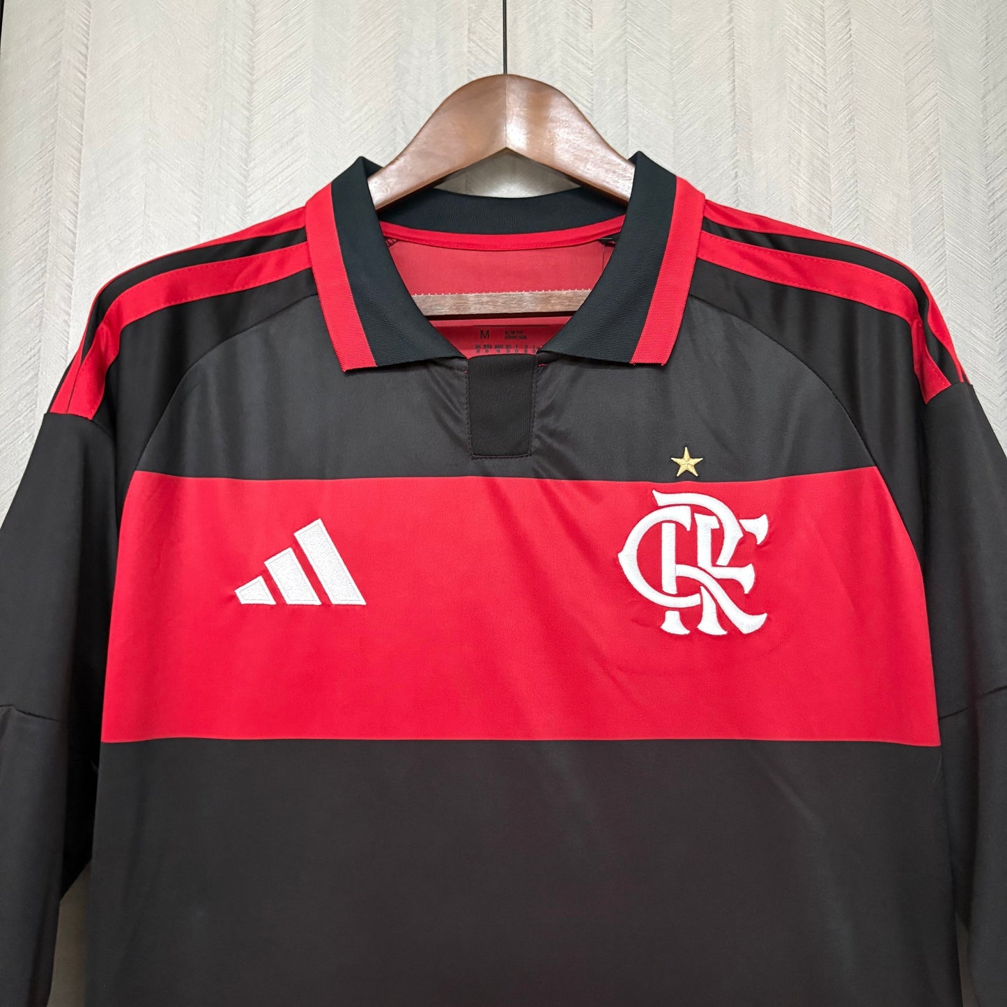 Camisa CRF Home 26/27 Manga Longa - Preta e Vermelha
