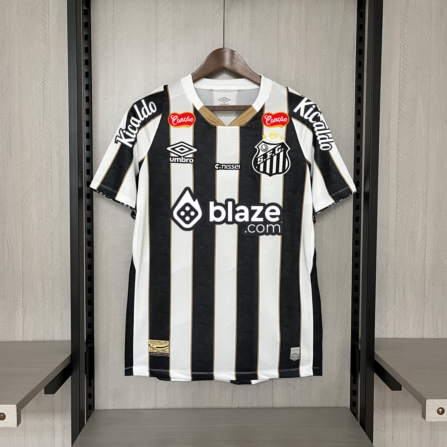 Camisa Santos Fora 24/25 - Preta e Branca