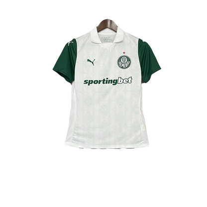 Camisa Palmeiras Fora 25/26 - Versão Feminina Baby Look Branca