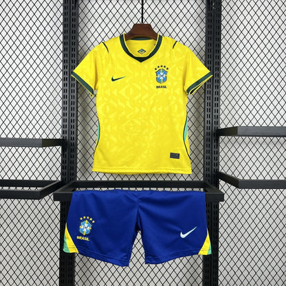 Conjunto Infantil Brasil Titular 2026 - Amarelo