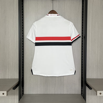 Camisa São Paulo Titular 25/26 - Versão Feminina Baby Look Branca