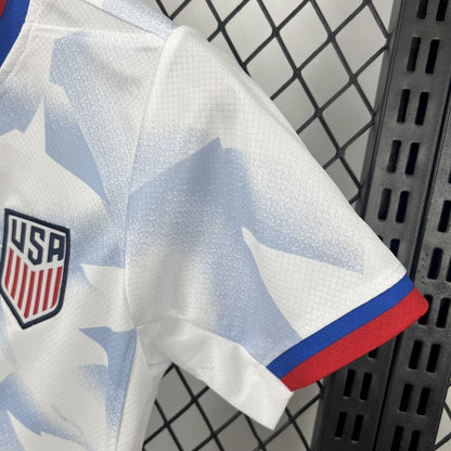 Conjunto Infantil Estados Unidos Titular 2025/26 - Branco