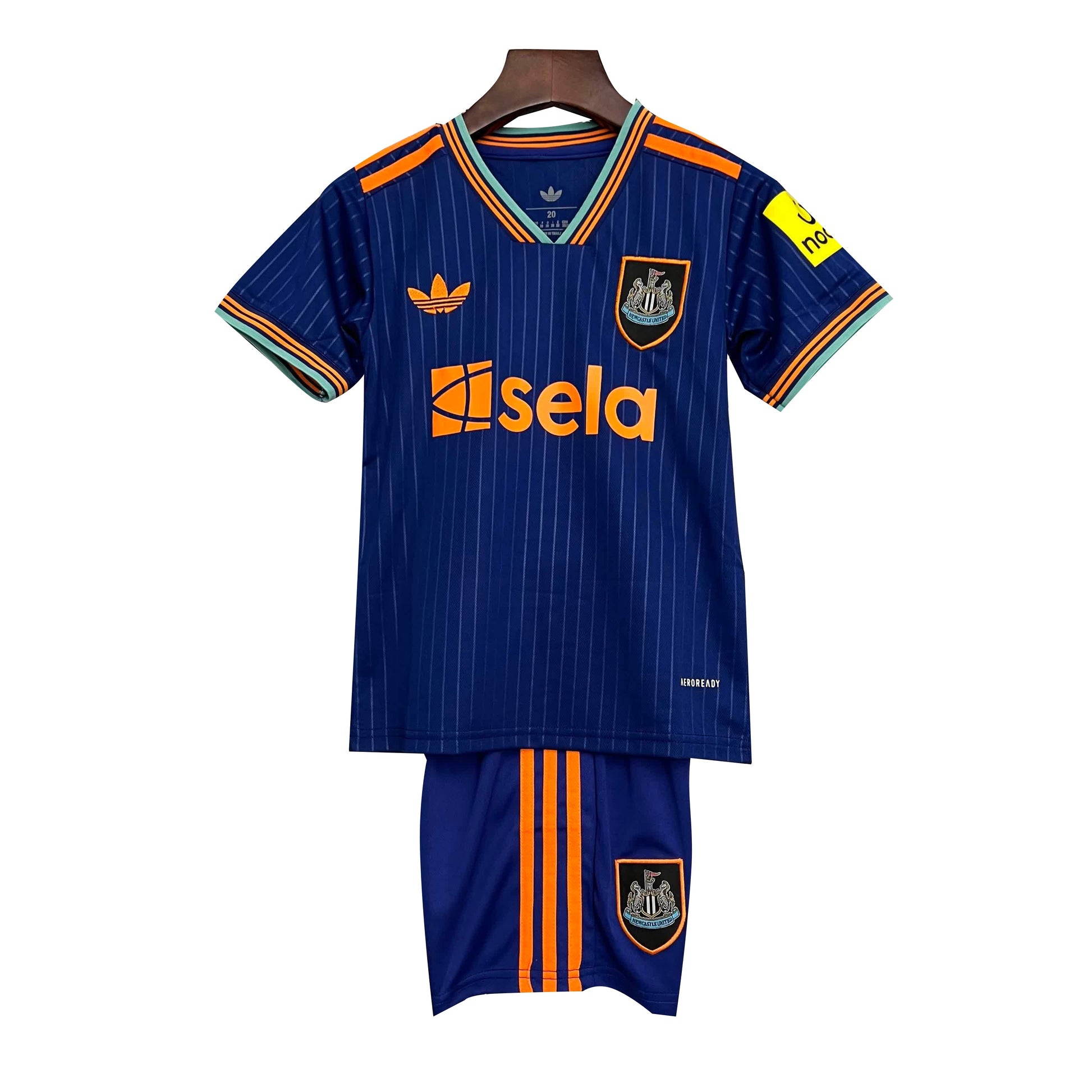 Conjunto NewCastle Away 25/26 - Azul e laranja