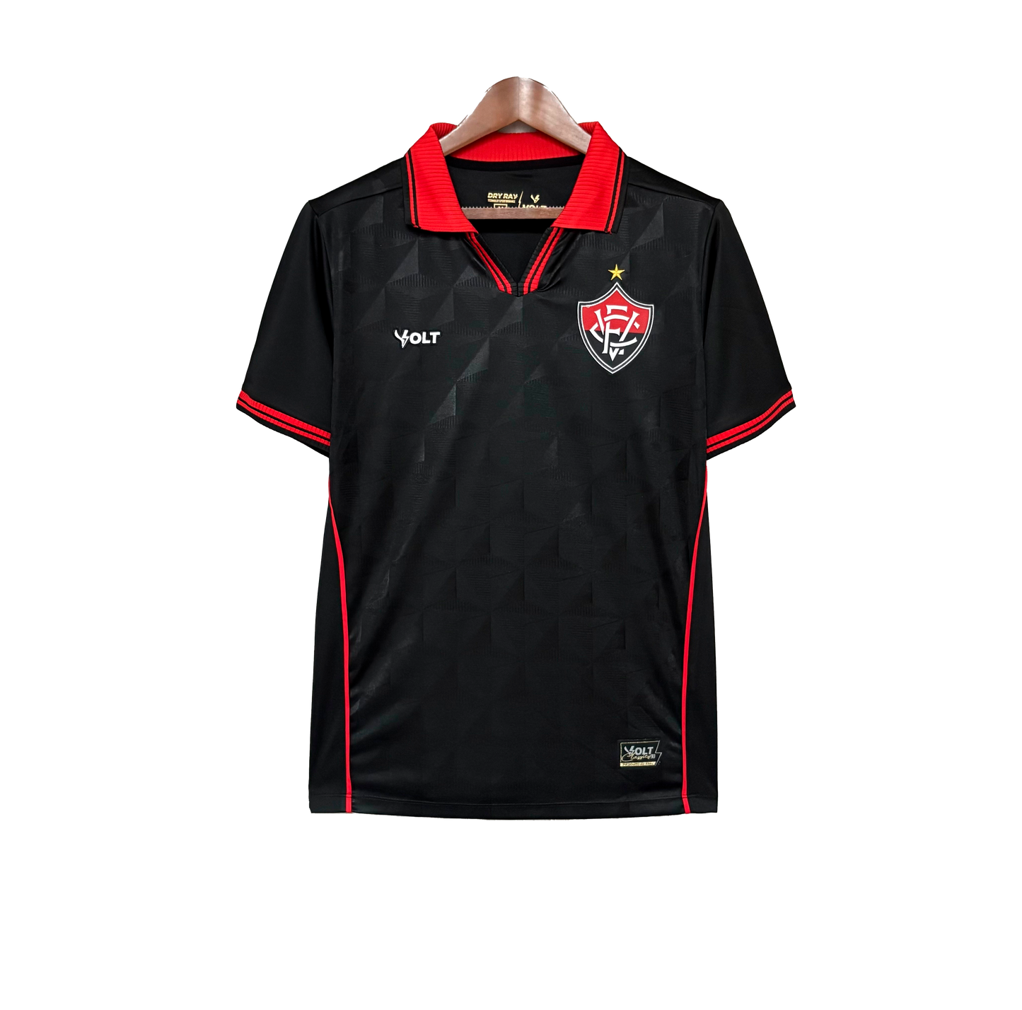 Camisa Vitória Reserva 25/26 - Preta e vermelho