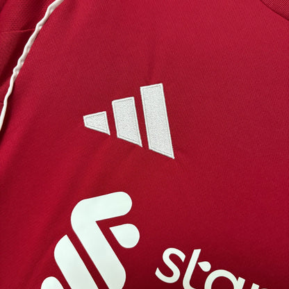 Camisa Liverpool 25/26 - Versão Manga Longa vermelha