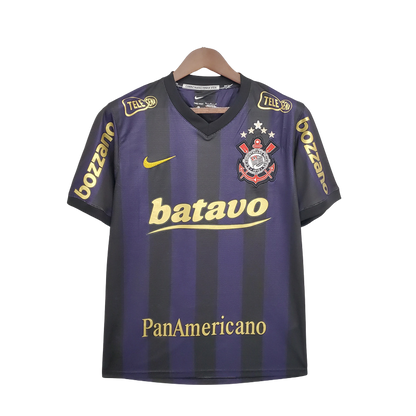 Camisa Corinthians Third 09/10 - Versão Retrô Roxa e preta