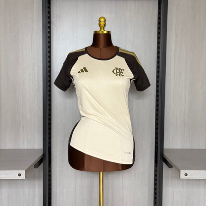 Camisa Flamengo Treino Comissão 2026 - Feminina Bege