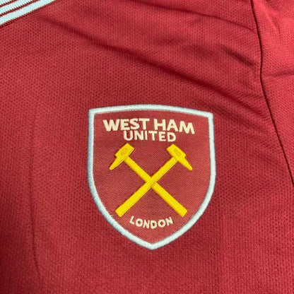 Conjunto West Ham 25/26 - Vermelho e branco