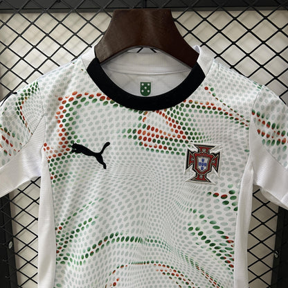Conjunto Infantil Portugal Fora 25/26 - Branco