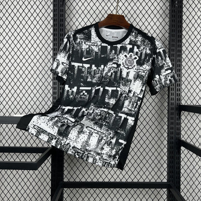 Camisa Corinthians Reserva 25/26 - Branco e Preto