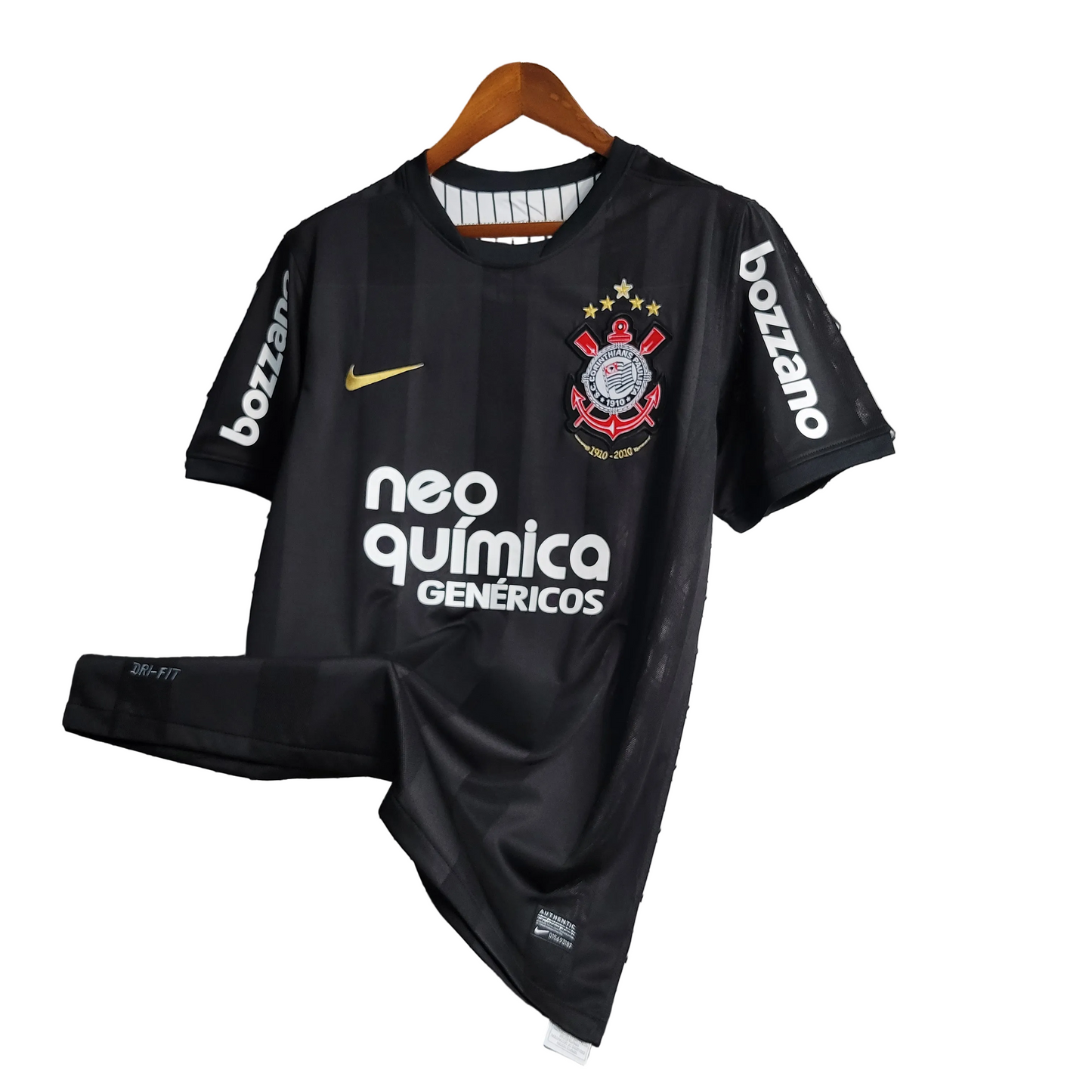 Camisa Corinthians Away 2010 - Versão Retrô Preta