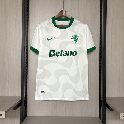 Camisa Sporting Fora 25/26 - Masculino Branco e Verde