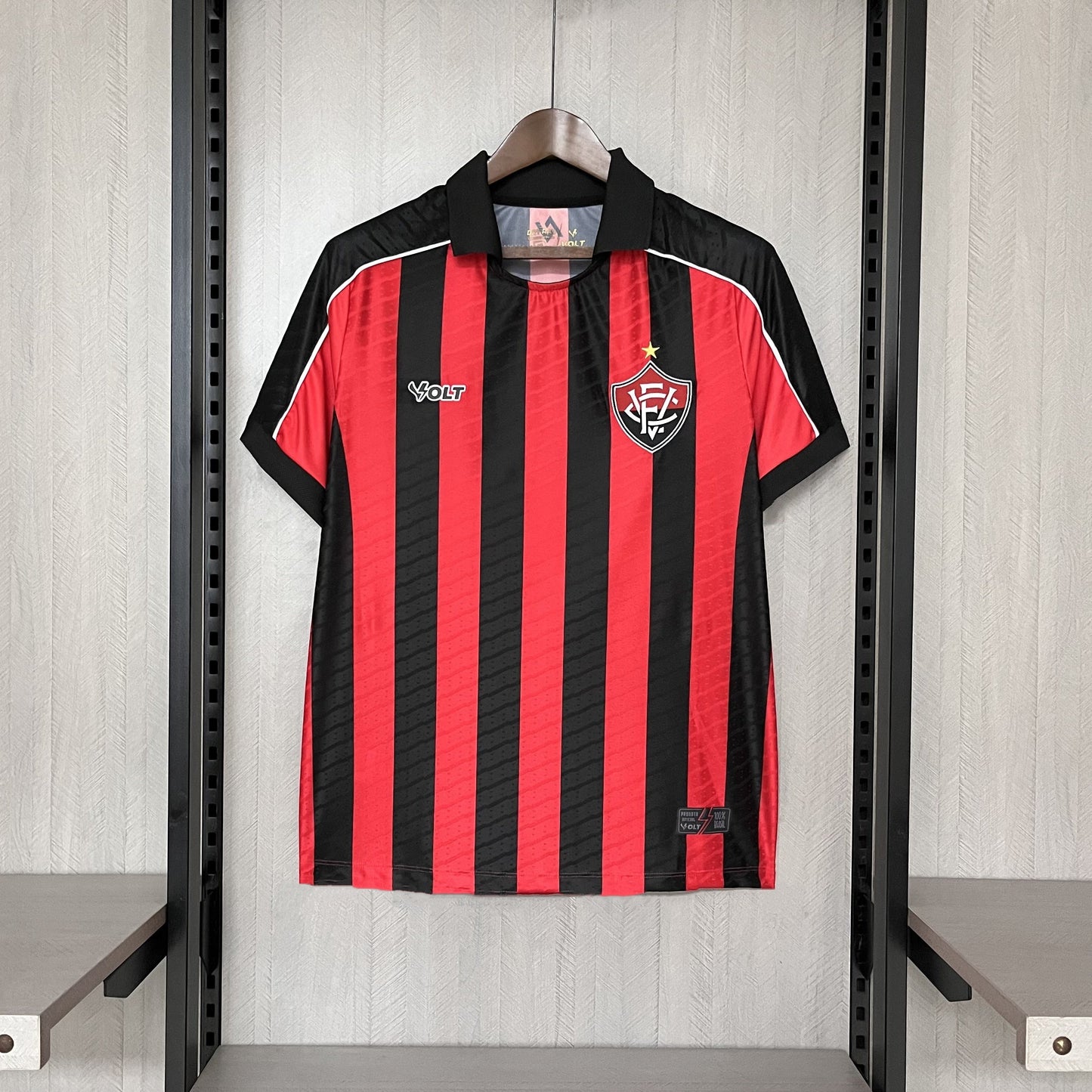 Camisa Vitória Titular 25/26 - Vermelha e Preta