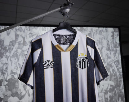 Camisa Santos Fora 24/25 - Preta e Branca
