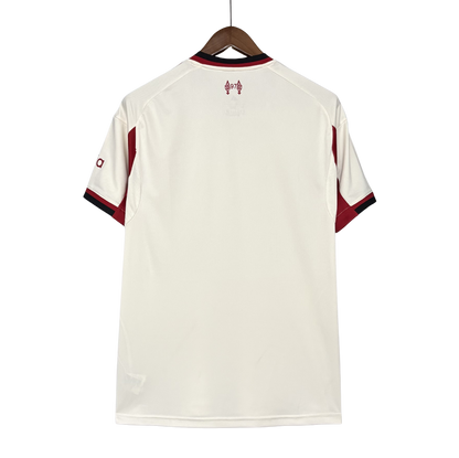 Camisa Liverpool Fora 25/26 - Branco e Vermelho