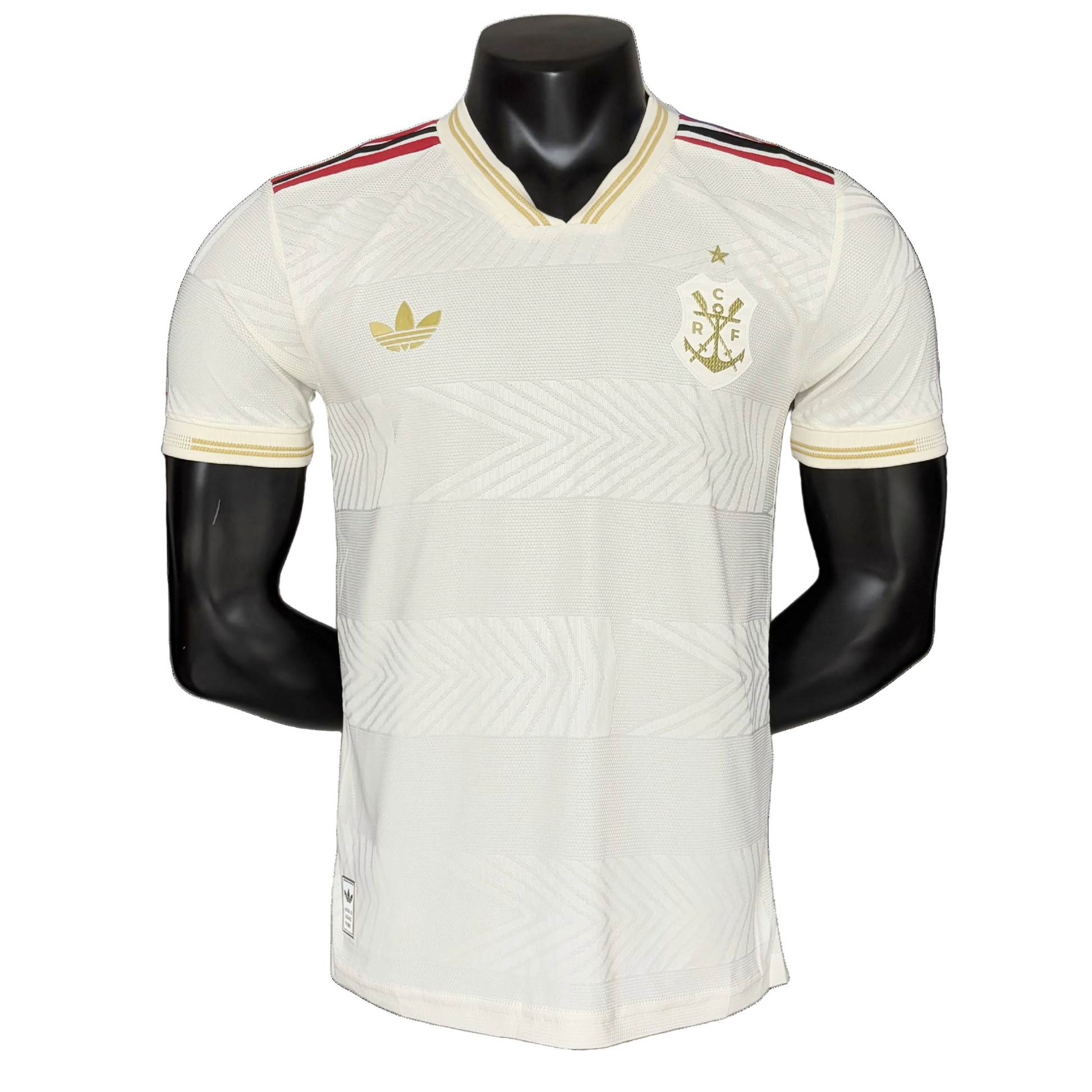 Camisa Flamengo III 2025/26 - Versão Jogador Branco e Dourado