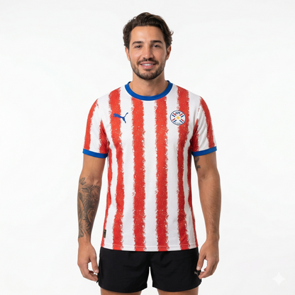 Camisa Paraguai Home 26/27 - Branca e Vermelha