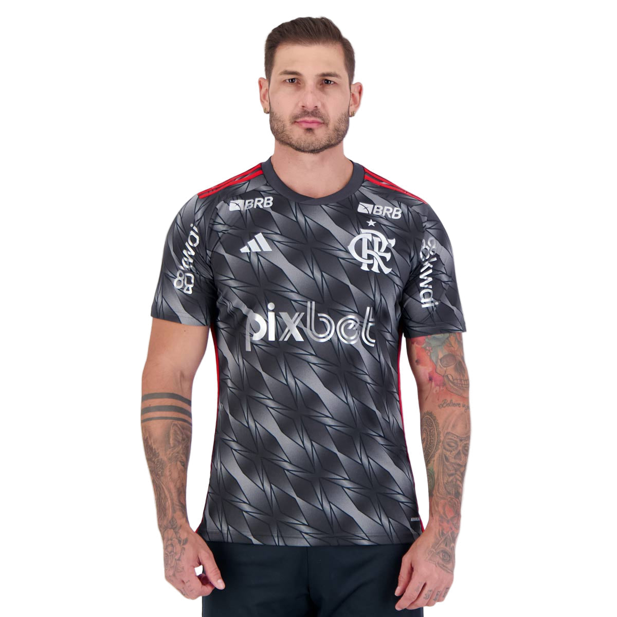 Camisa CRF Third 24/25 - Cinza e Vermelha