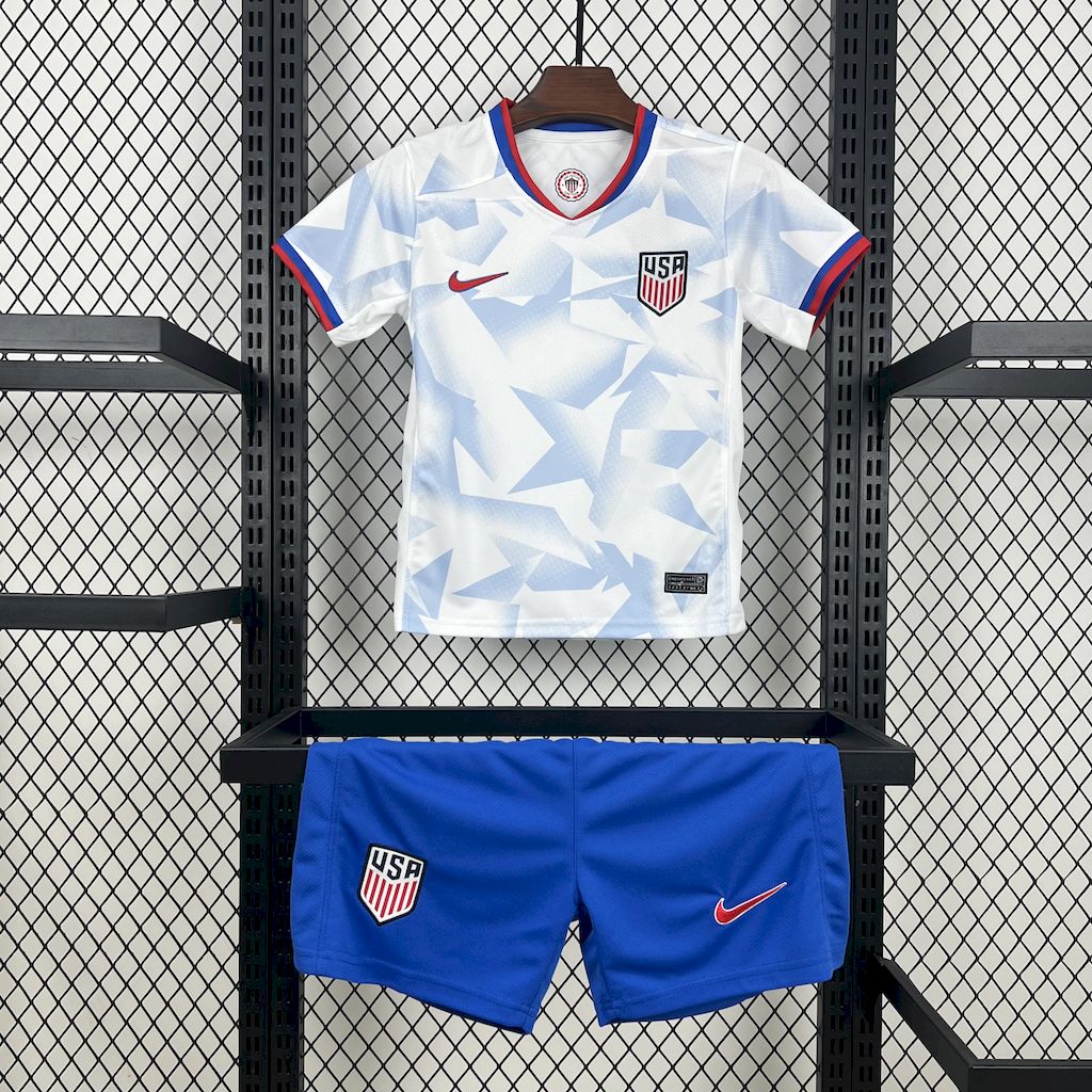 Conjunto Infantil Estados Unidos Titular 2025/26 - Branco