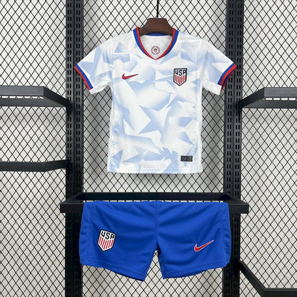 Conjunto Infantil Estados Unidos Titular 2025/26 - Branco