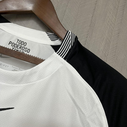 Camisa Corinthians Titular 25/26 - Branco e Preto
