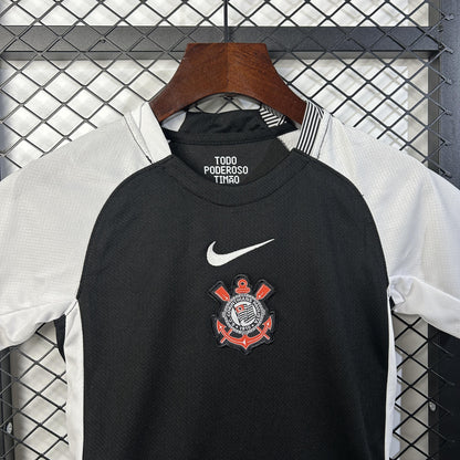 Conjunto Infantil Corinthians Fora 25/26 - Preto