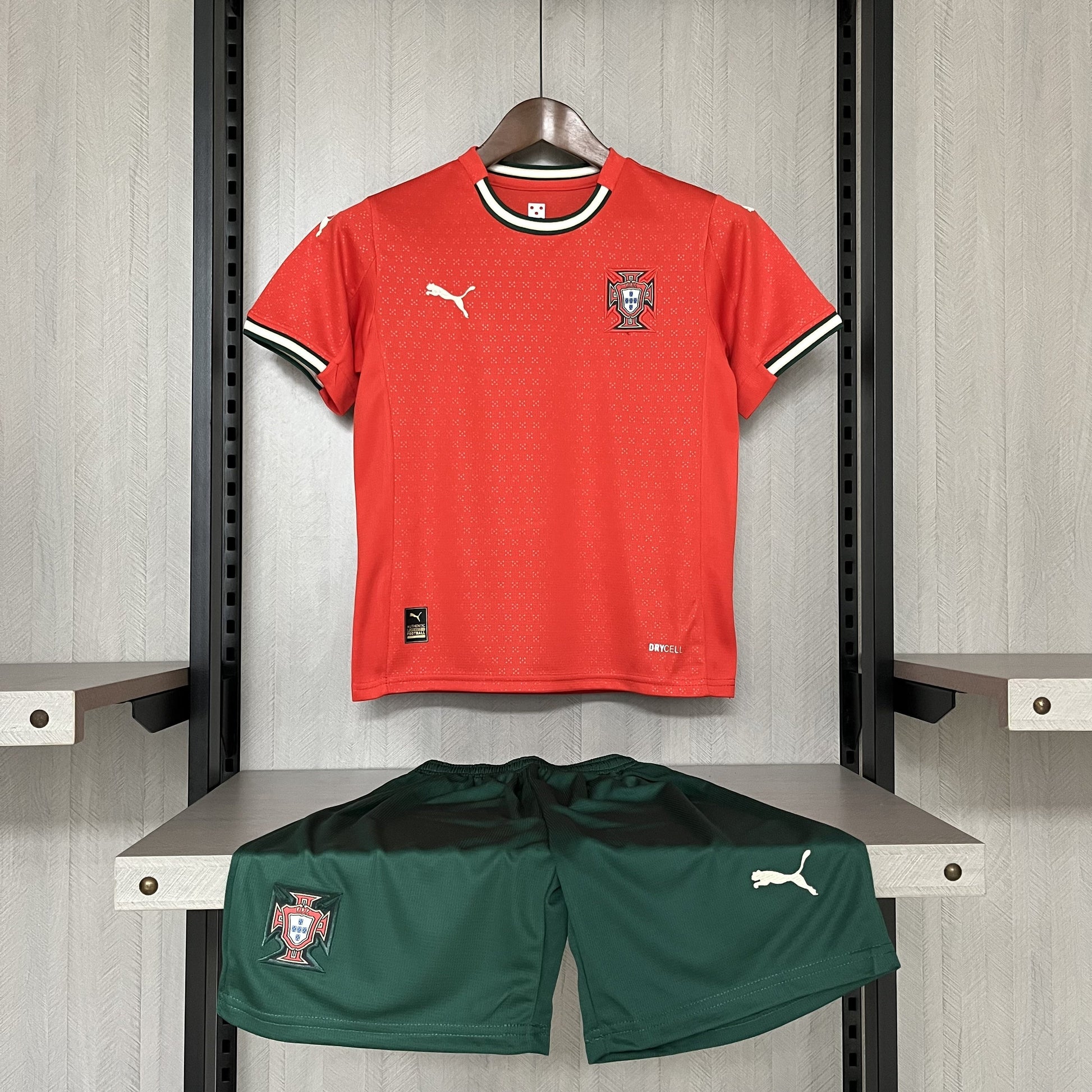 Conjunto Infantil Portugal Titular 25/26 - Vermelho