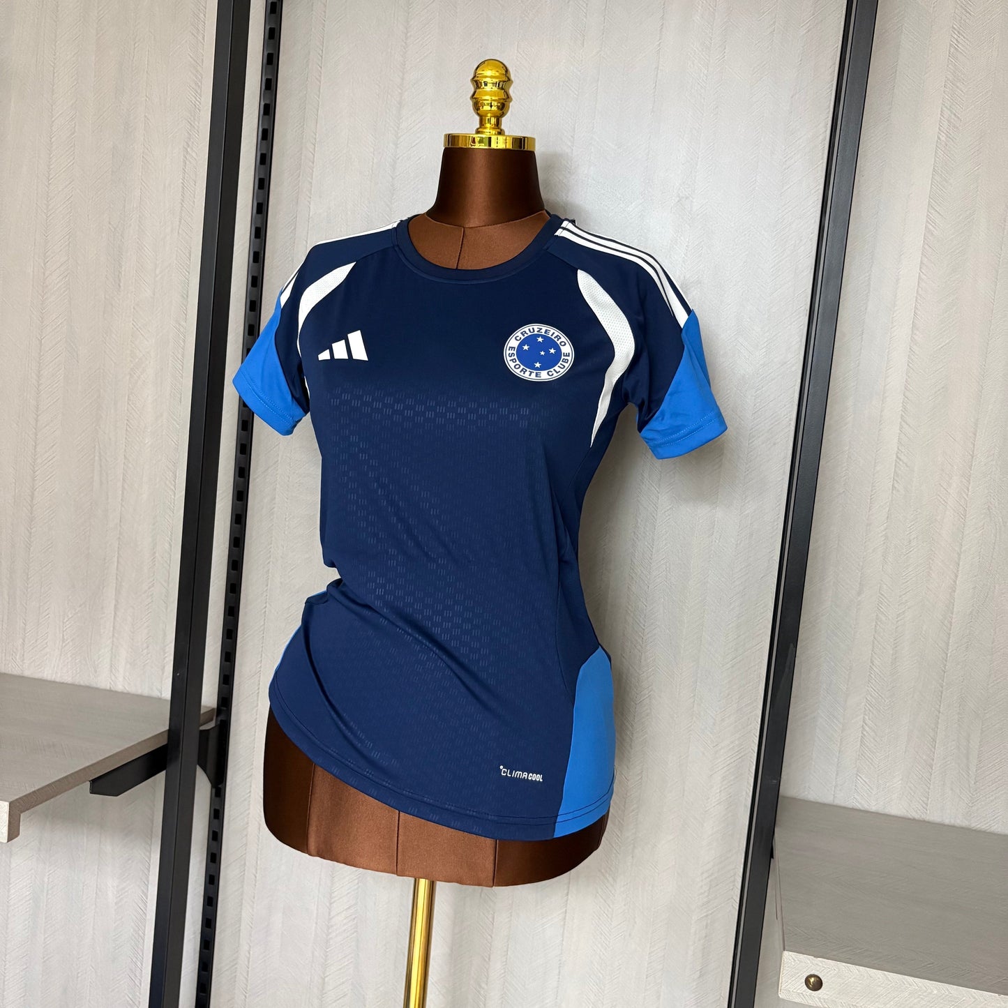 Camisa Cruzeiro de Treino 26/27 - Feminina Baby Look Azul Escuro
