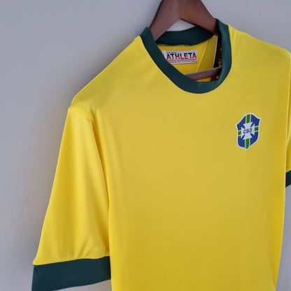 Camisa Brasil Titular 1970 - Versão Retrô Amarela