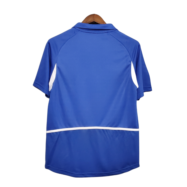 Camisa Brasil Fora 2002 - Versão Retrô Azul