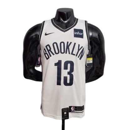 Camisa Regata Brooklyn Nets Branca e Preta - Nike - Masculina