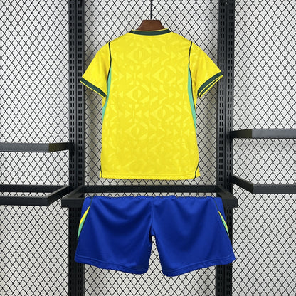 Conjunto Infantil Brasil Titular 2026 - Amarelo