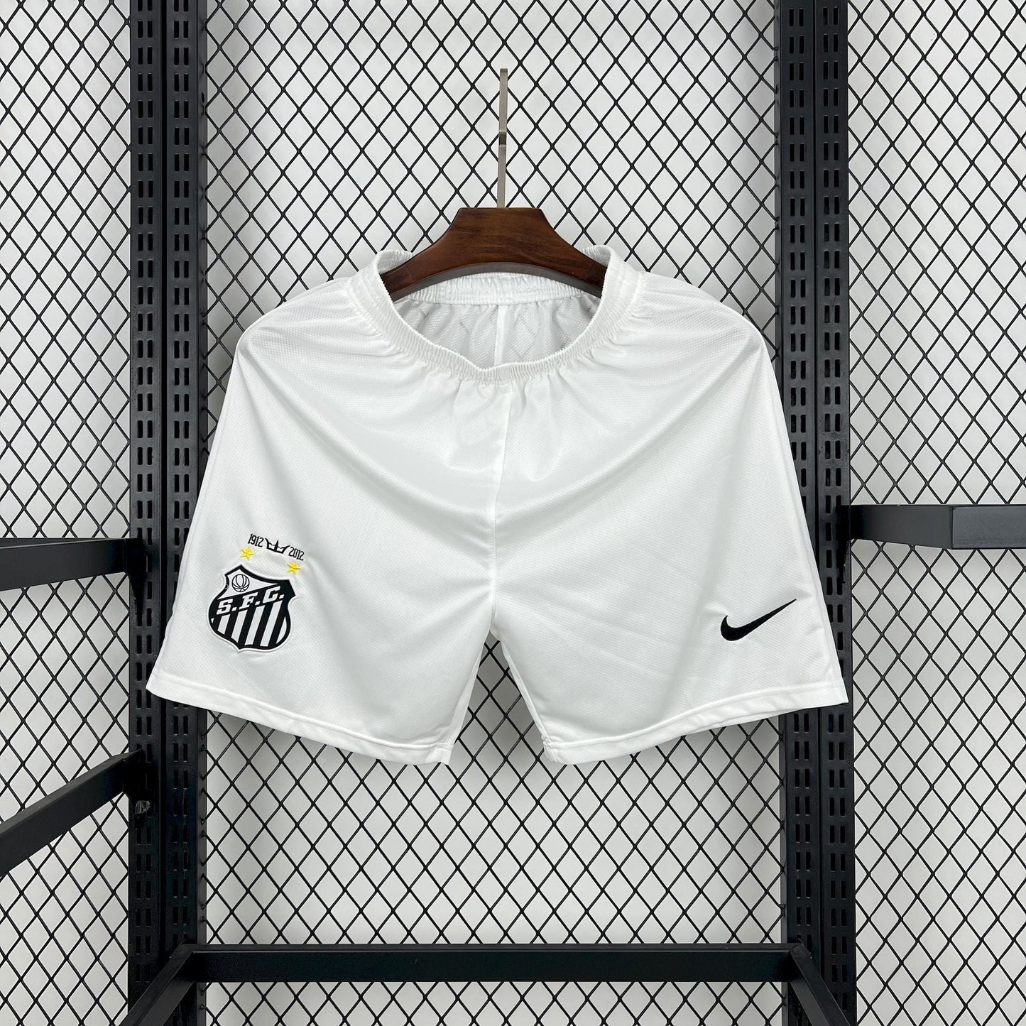 Shorts Santos Titular 11/12 - Branco Retrô