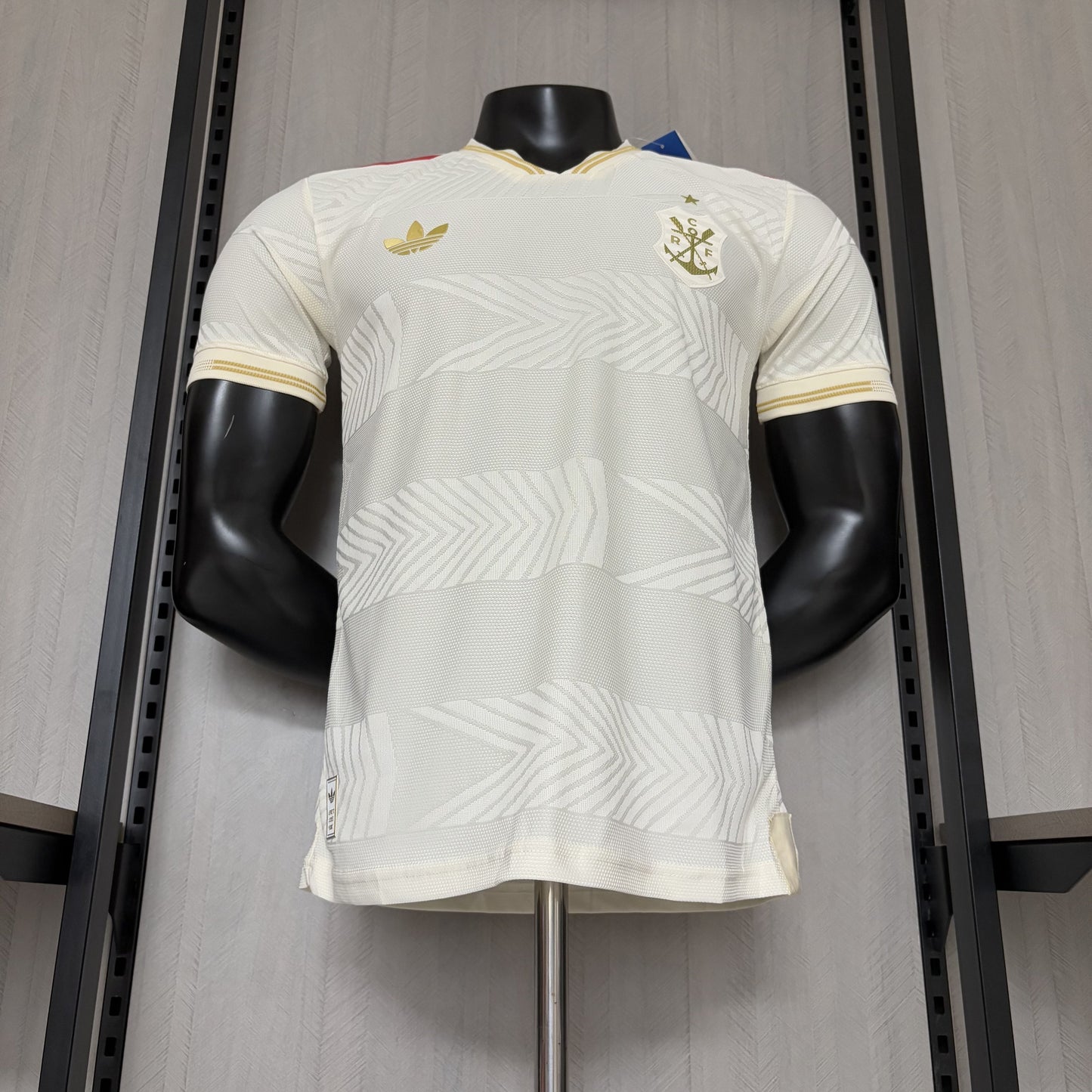 Camisa Flamengo III 2025/26 - Versão Jogador Branco e Dourado