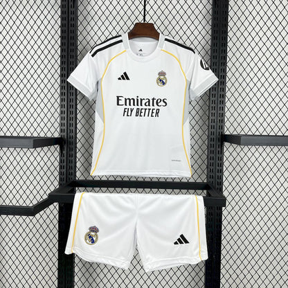 Conjunto Infantil Real Madrid Titular 25/26 - Branco