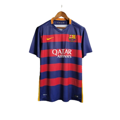 Camisa Retro Barcelona I Home Nike 2015/16 Masculino Azul e Grená 15/16