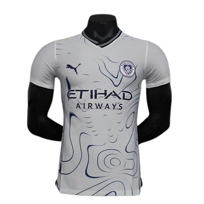 Camisa Manchester City II Away Jogador Masculino 2024/25 Branco