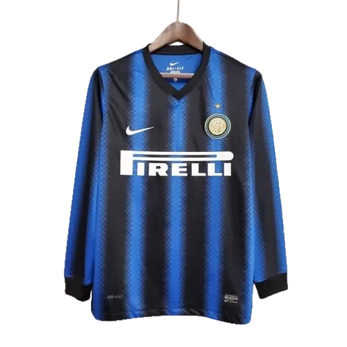 Camisa Inter de Milão Retrô 2010 Manga Longa Azul e Preta - Nike