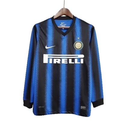 Camisa Inter de Milão Retrô 2010 Manga Longa Azul e Preta - Nike