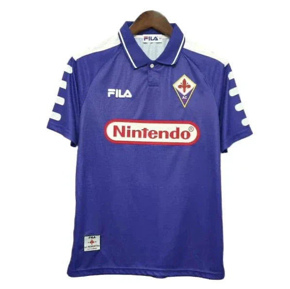 Camisa Retrô Fiorentina I Home Fila 1998/99 Masculino Roxo